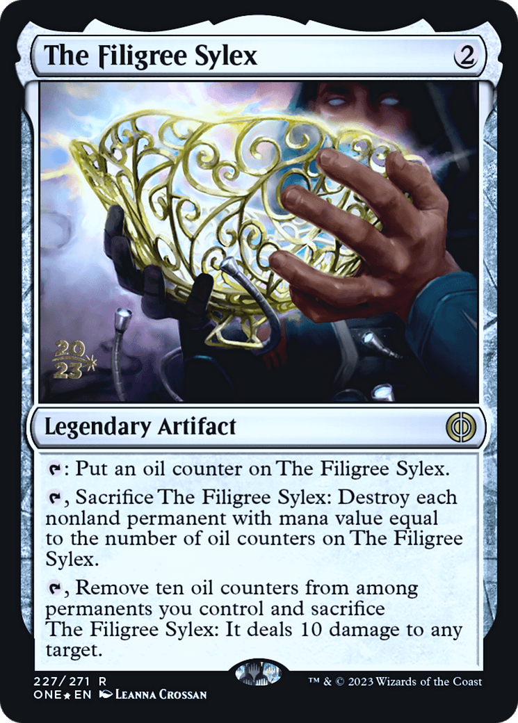 The Filigree Sylex [Phyrexia: All Will Be One Prerelease Promos] - Trinity Hobby