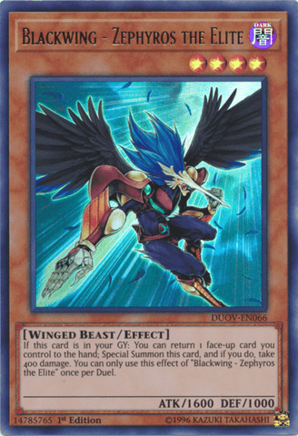 Blackwing - Zephyros the Elite [DUOV-EN066] Ultra Rare - Trinity Hobby