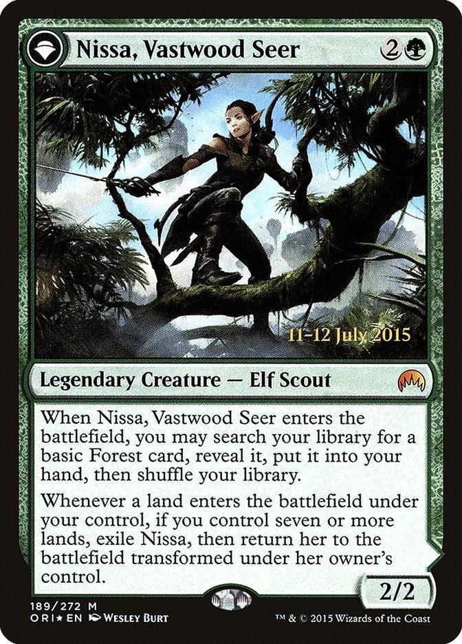 Nissa, Vastwood Seer // Nissa, Sage Animist [Magic Origins Prerelease Promos] - Trinity Hobby