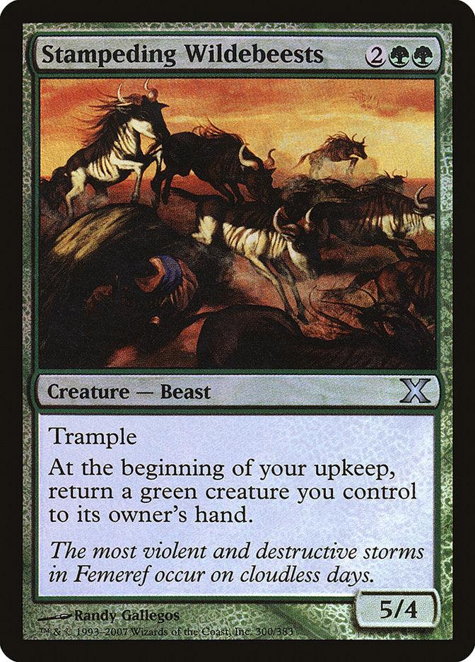 Stampeding Wildebeests (Premium Foil) [Tenth Edition] - Trinity Hobby
