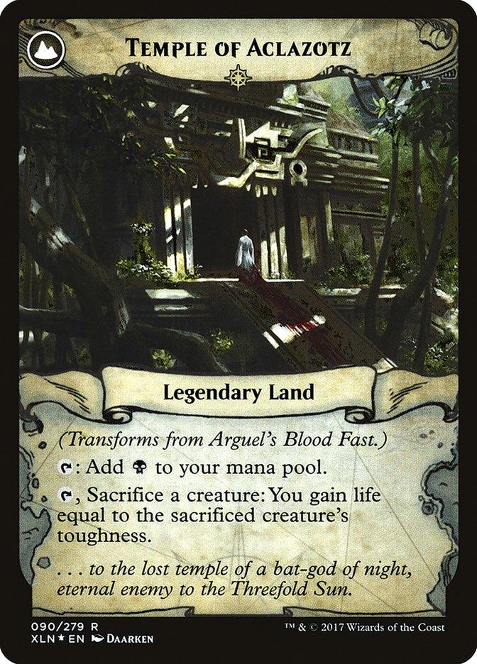 Arguel's Blood Fast // Temple of Aclazotz [Ixalan Prerelease Promos] - Trinity Hobby