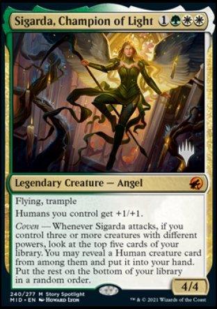Sigarda, Champion of Light (Promo Pack) [Innistrad: Midnight Hunt Promos] - Trinity Hobby