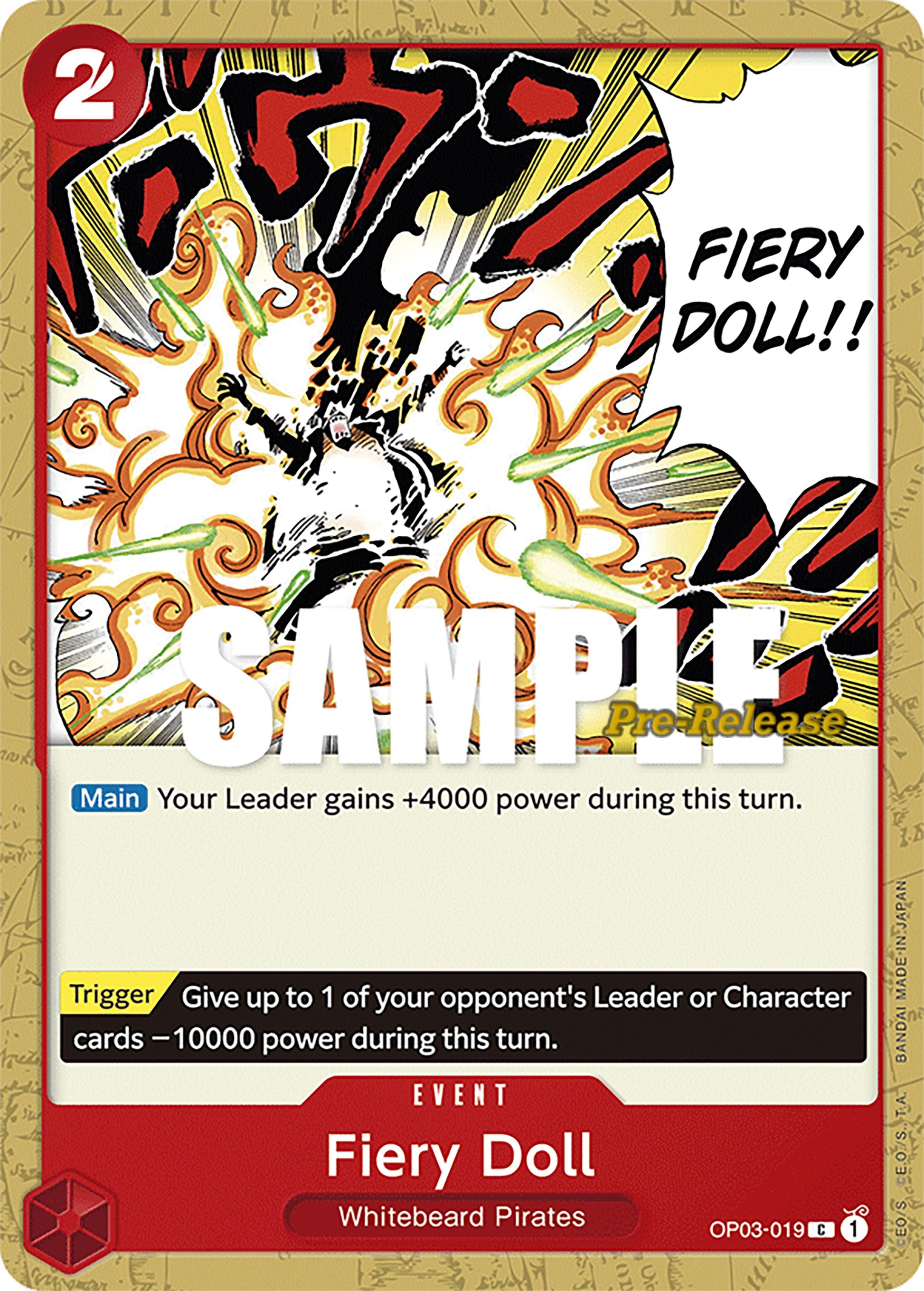 Fiery Doll (OP03-019) - [Pillars of Strength Pre-Release Cards] - Trinity Hobby