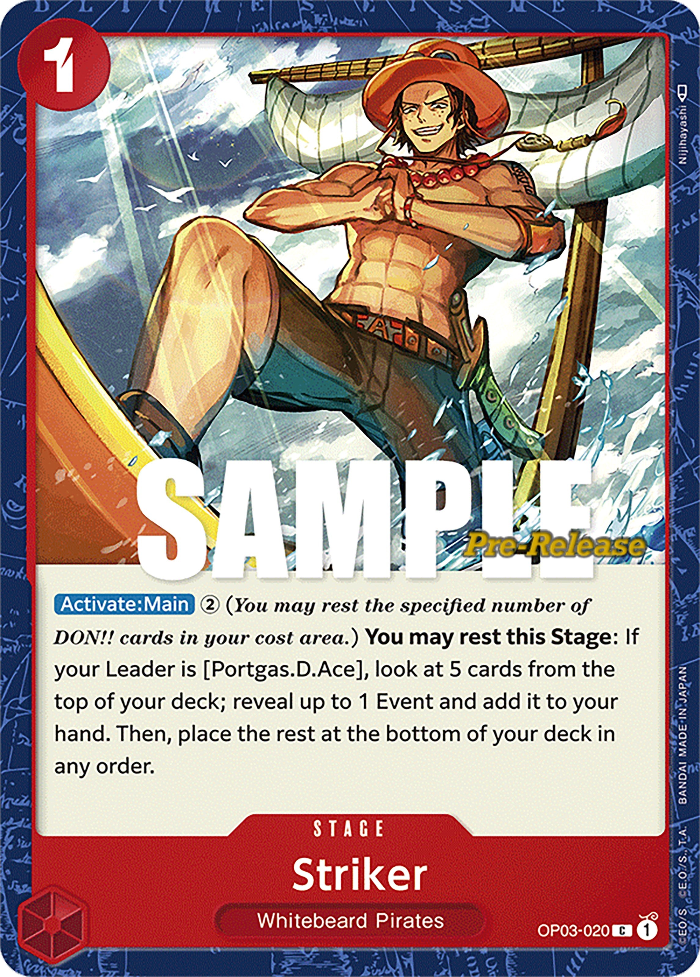 Striker (OP03-020) - [Pillars of Strength Pre-Release Cards] - Trinity Hobby