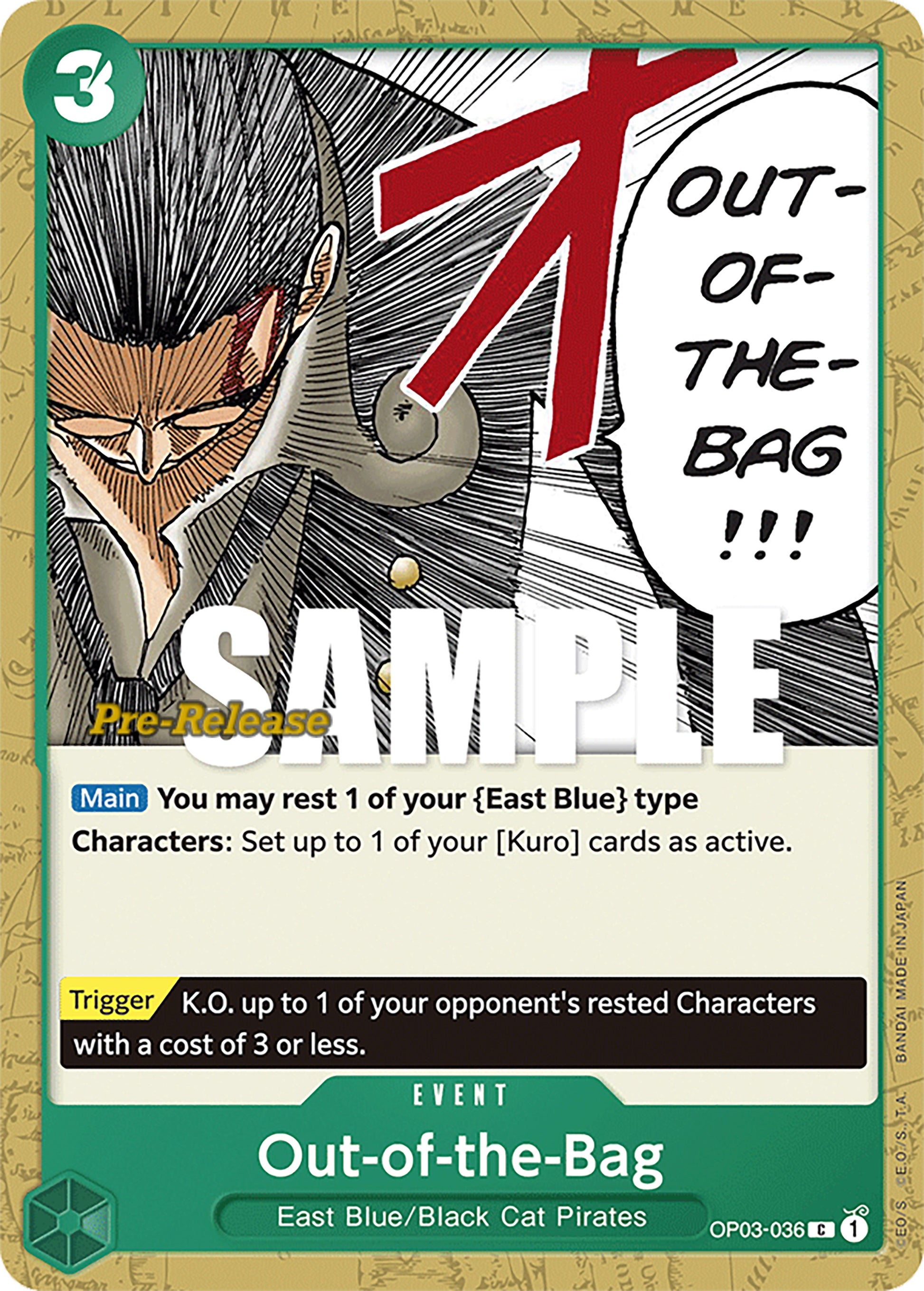 Out-of-the-Bag (OP03-036) - [Pillars of Strength Pre-Release Cards] - Trinity Hobby