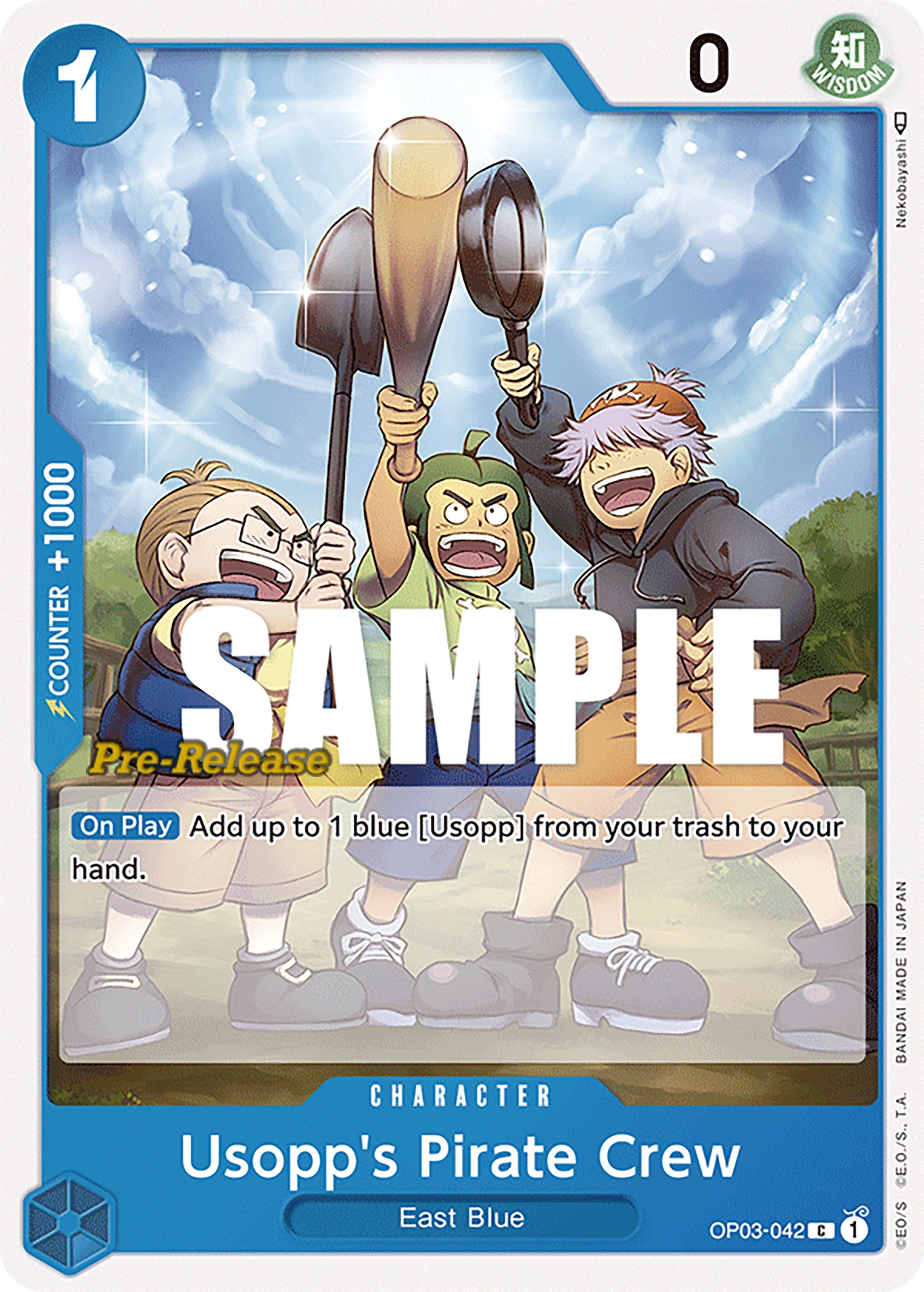 Usopp's Pirate Crew (OP03-042) - [Pillars of Strength Pre-Release Cards] - Trinity Hobby