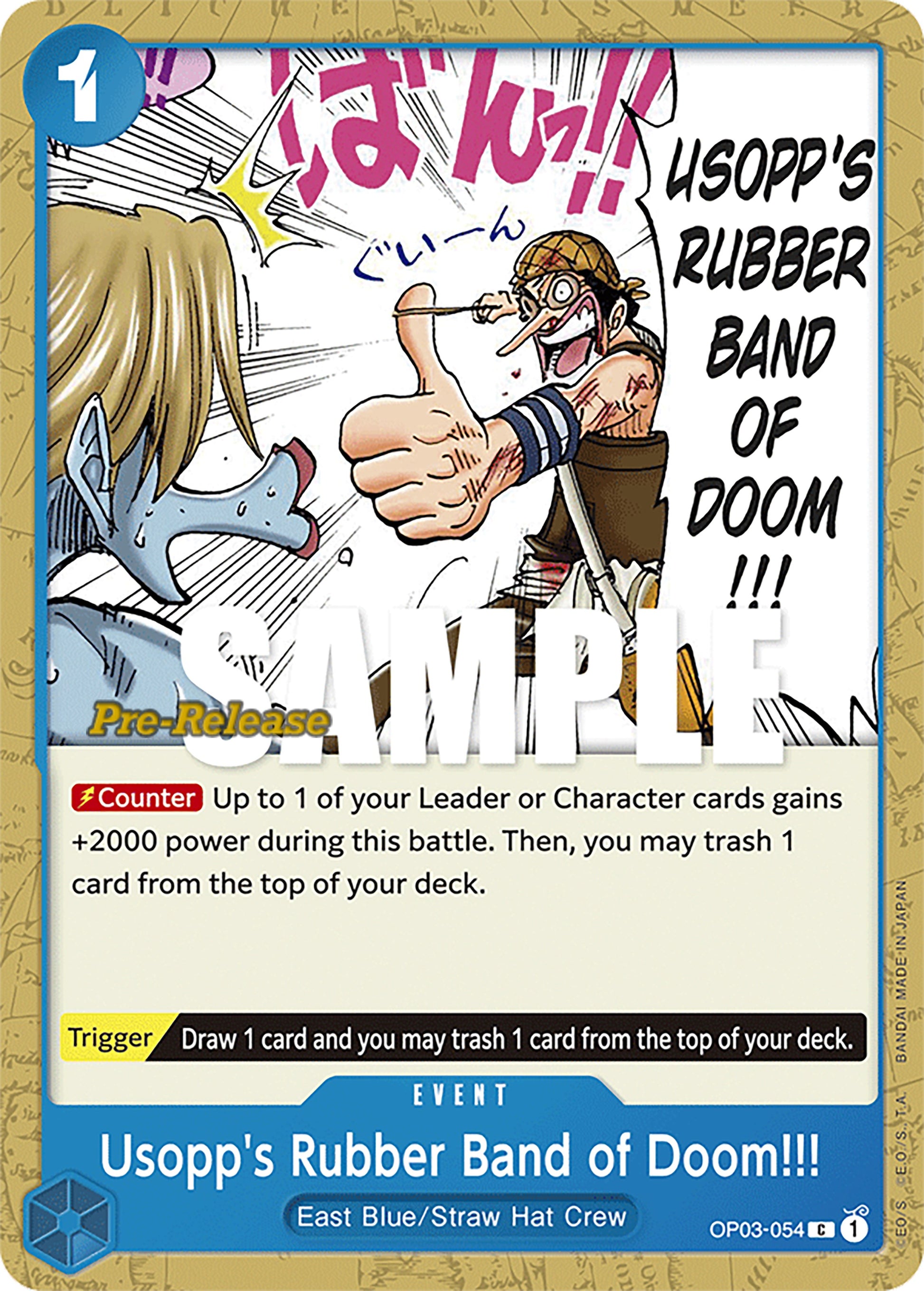 Usopp's Rubber Band of Doom!!! (OP03-054) - [Pillars of Strength Pre-Release Cards] - Trinity Hobby