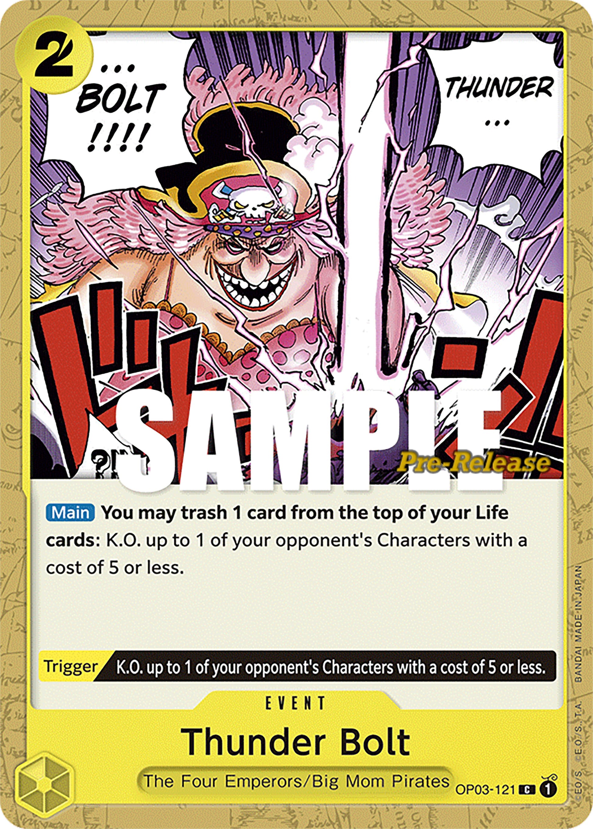 Thunder Bolt (OP03-121) - [Pillars of Strength Pre-Release Cards] - Trinity Hobby