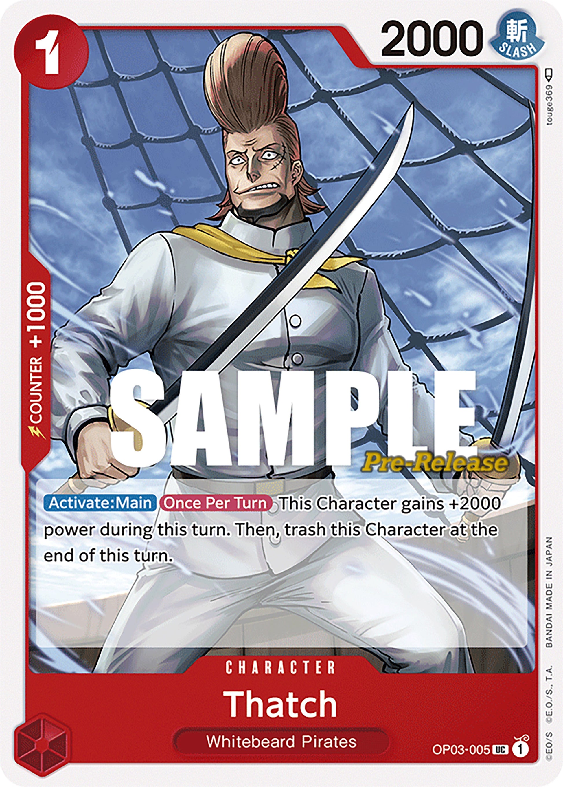Thatch (OP03-005) - [Pillars of Strength Pre-Release Cards] - Trinity Hobby