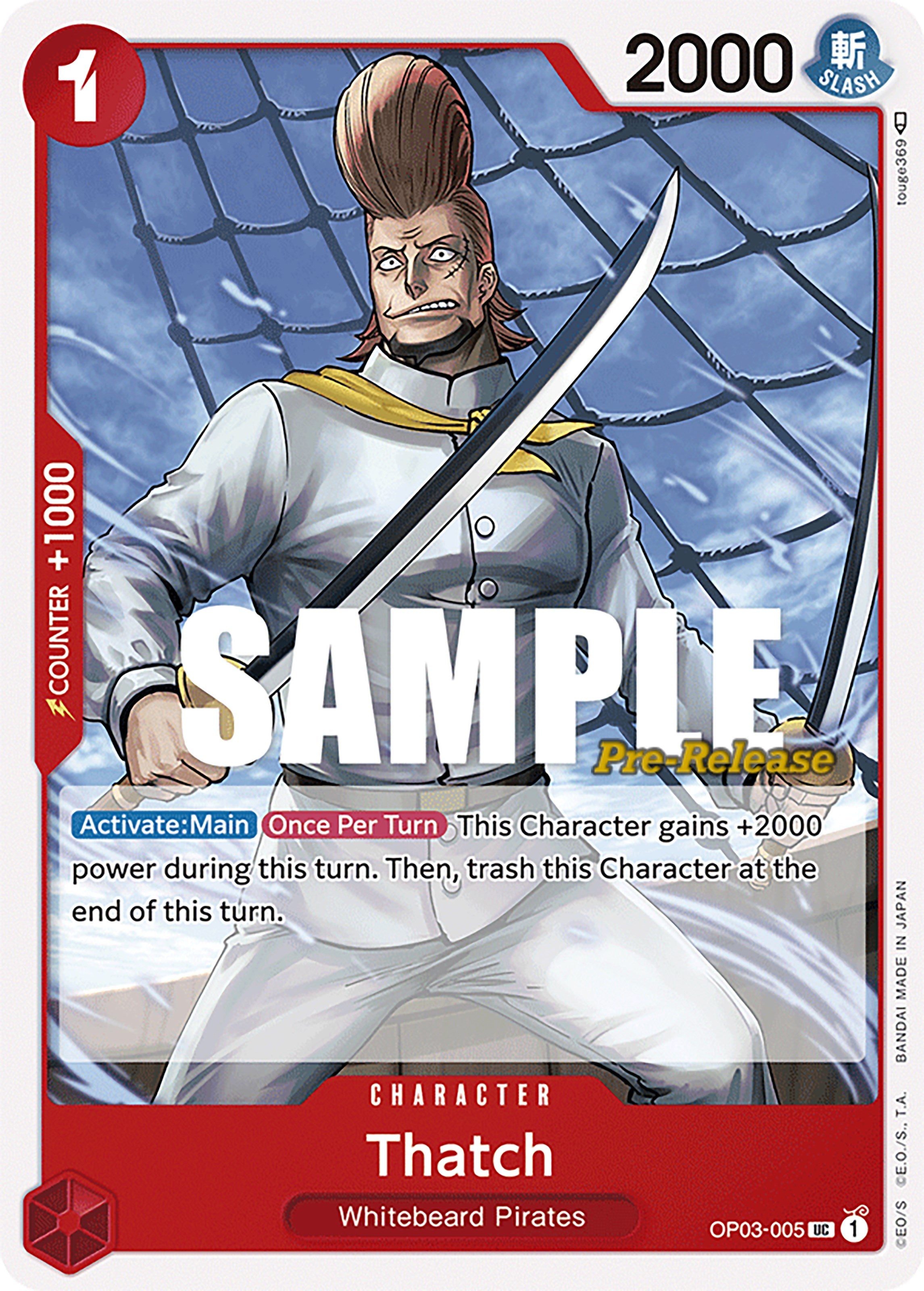 Thatch (OP03-005) - [Pillars of Strength Pre-Release Cards] - Trinity Hobby