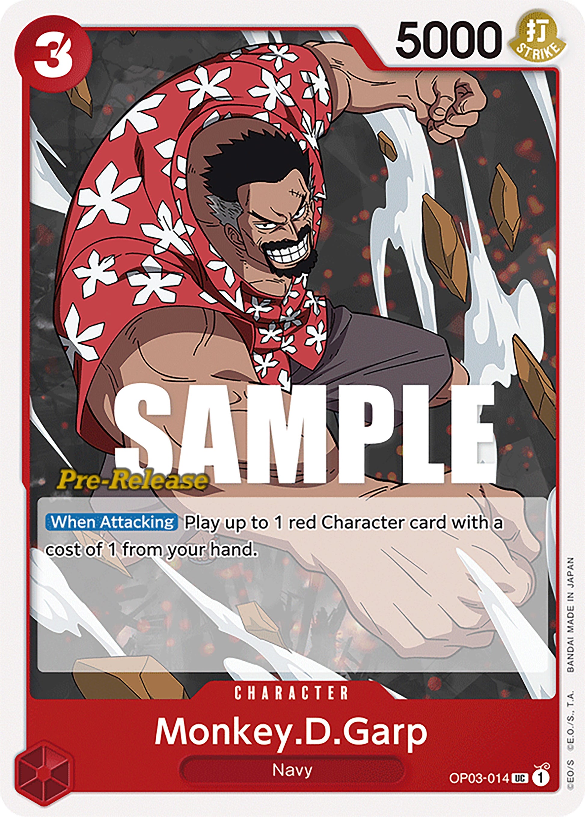 Monkey.D.Garp (OP03-014) - [Pillars of Strength Pre-Release Cards] - Trinity Hobby