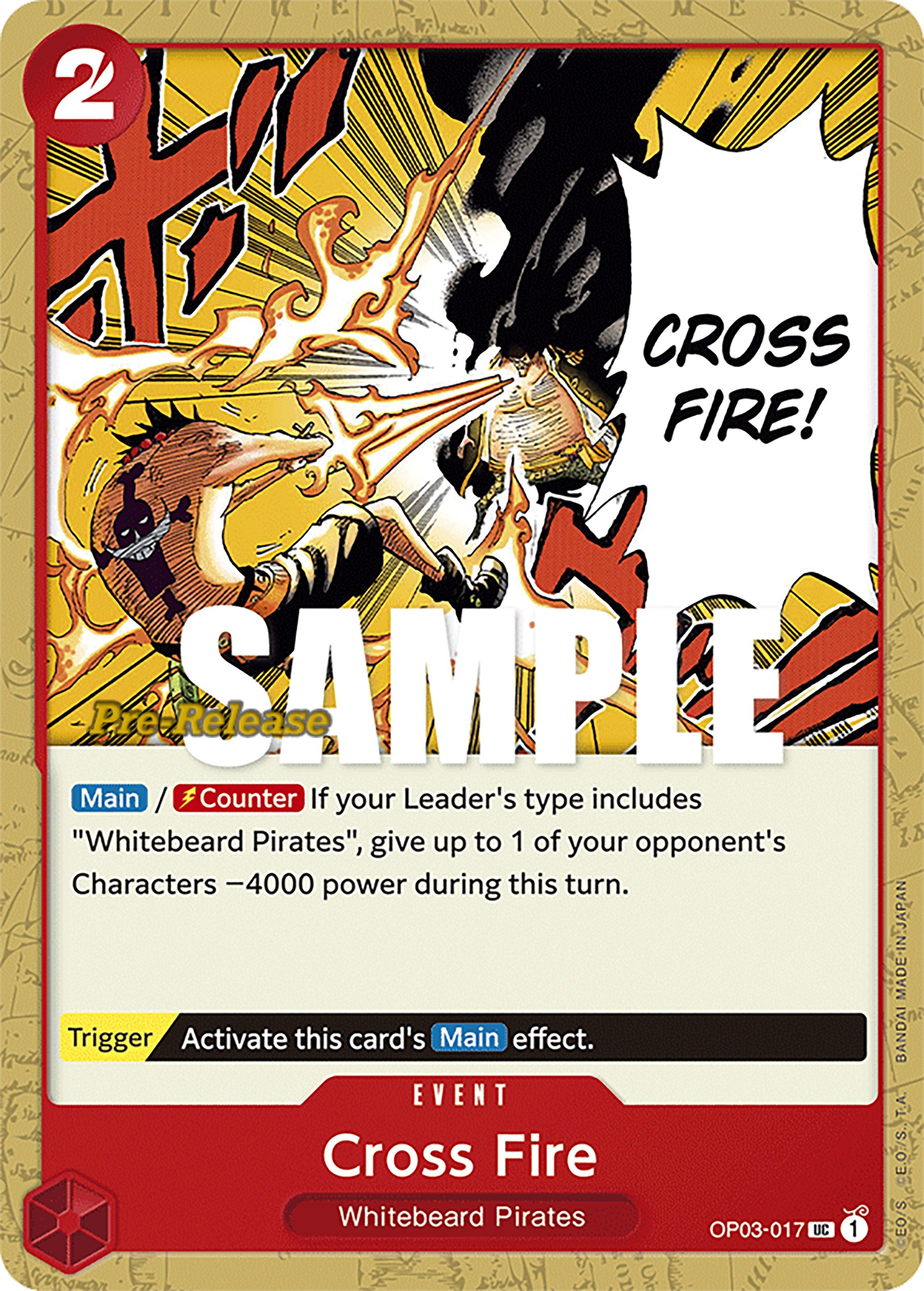 Cross Fire (OP03-017) - [Pillars of Strength Pre-Release Cards] - Trinity Hobby