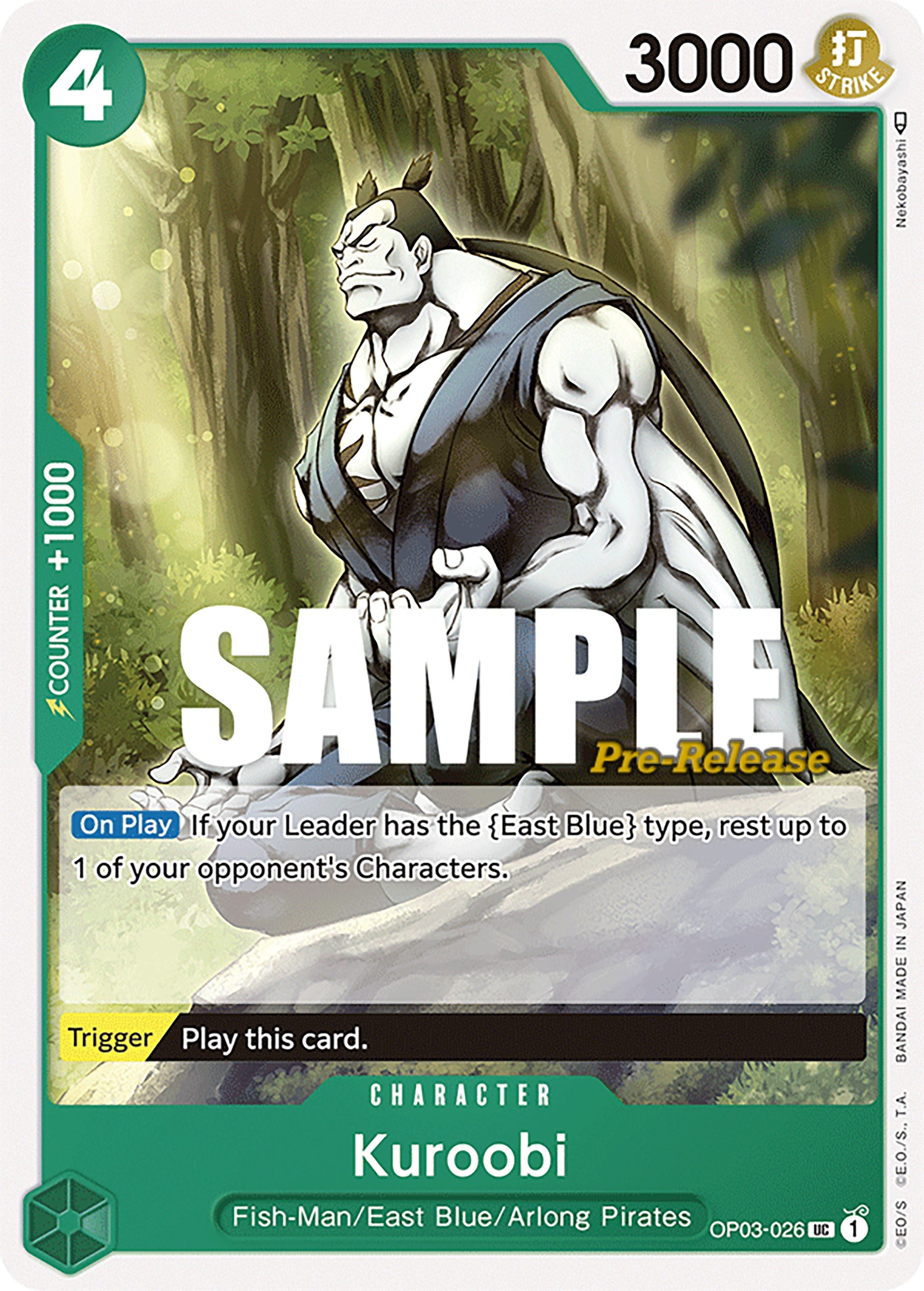 Kuroobi (OP03-026) - [Pillars of Strength Pre-Release Cards] - Trinity Hobby