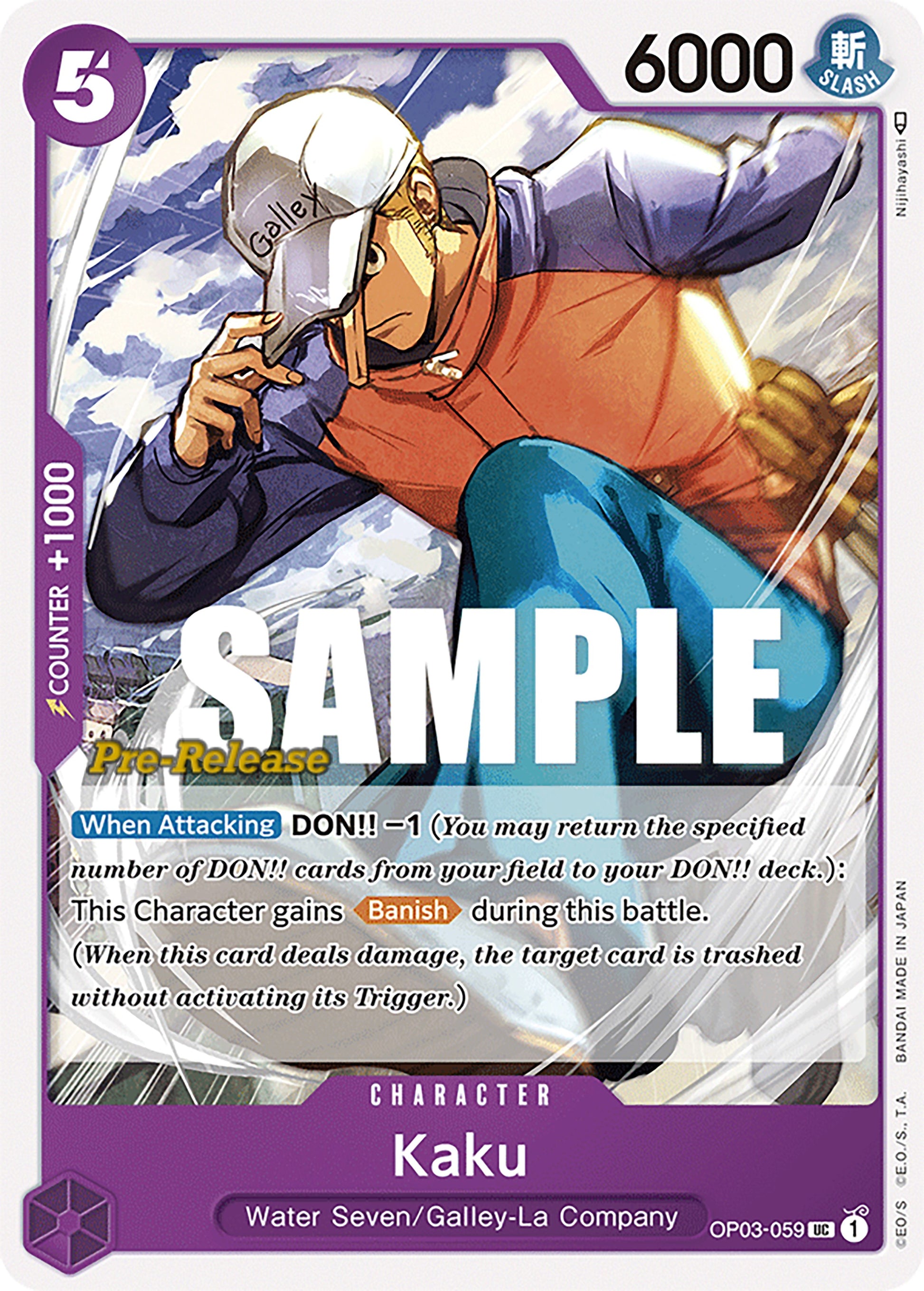 Kaku (OP03-059) - [Pillars of Strength Pre-Release Cards] - Trinity Hobby