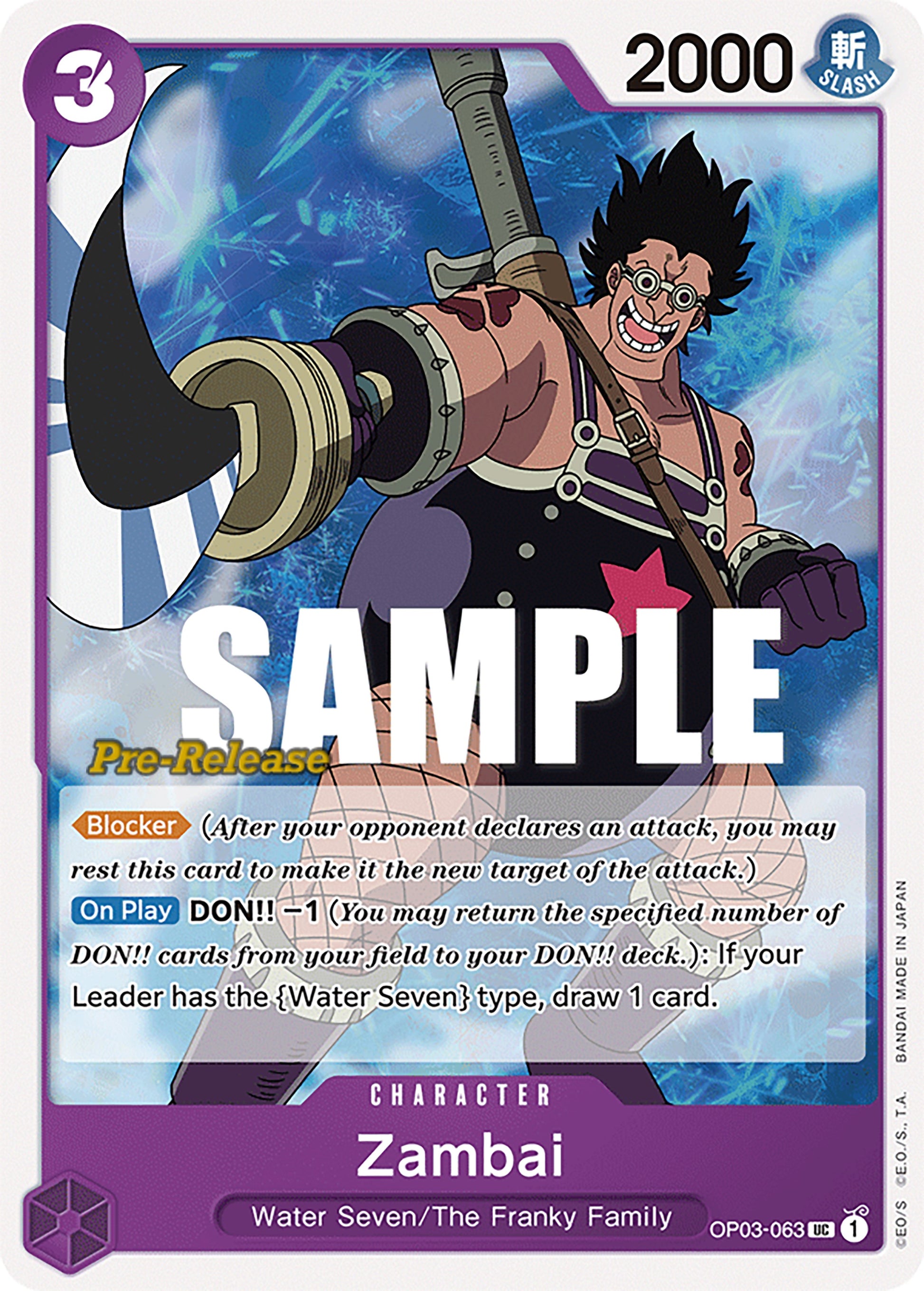 Zambai (OP03-063) - [Pillars of Strength Pre-Release Cards] - Trinity Hobby