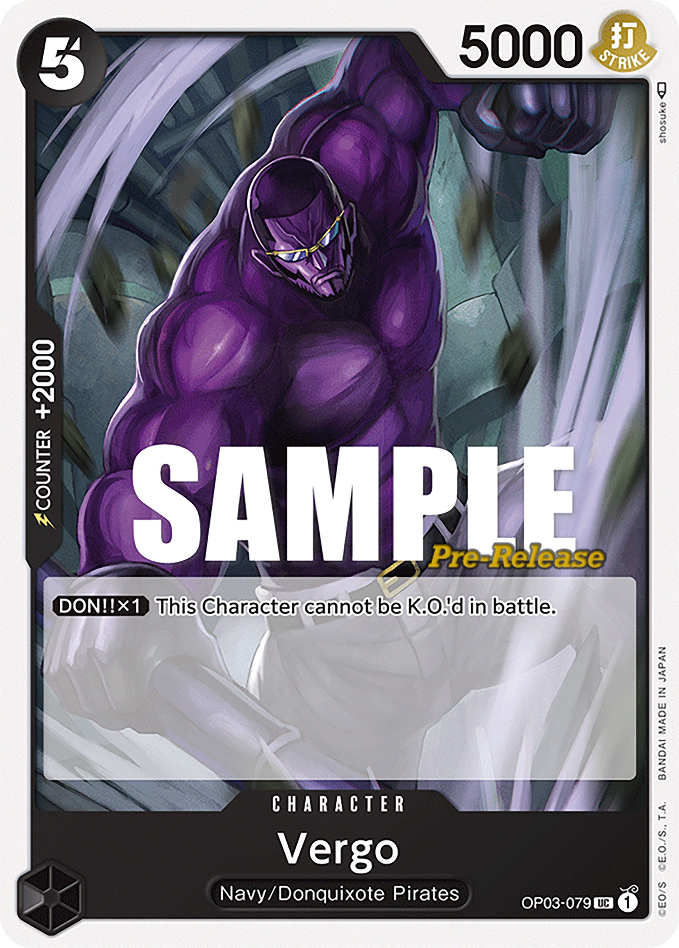 Vergo (OP03-079) - [Pillars of Strength Pre-Release Cards] - Trinity Hobby
