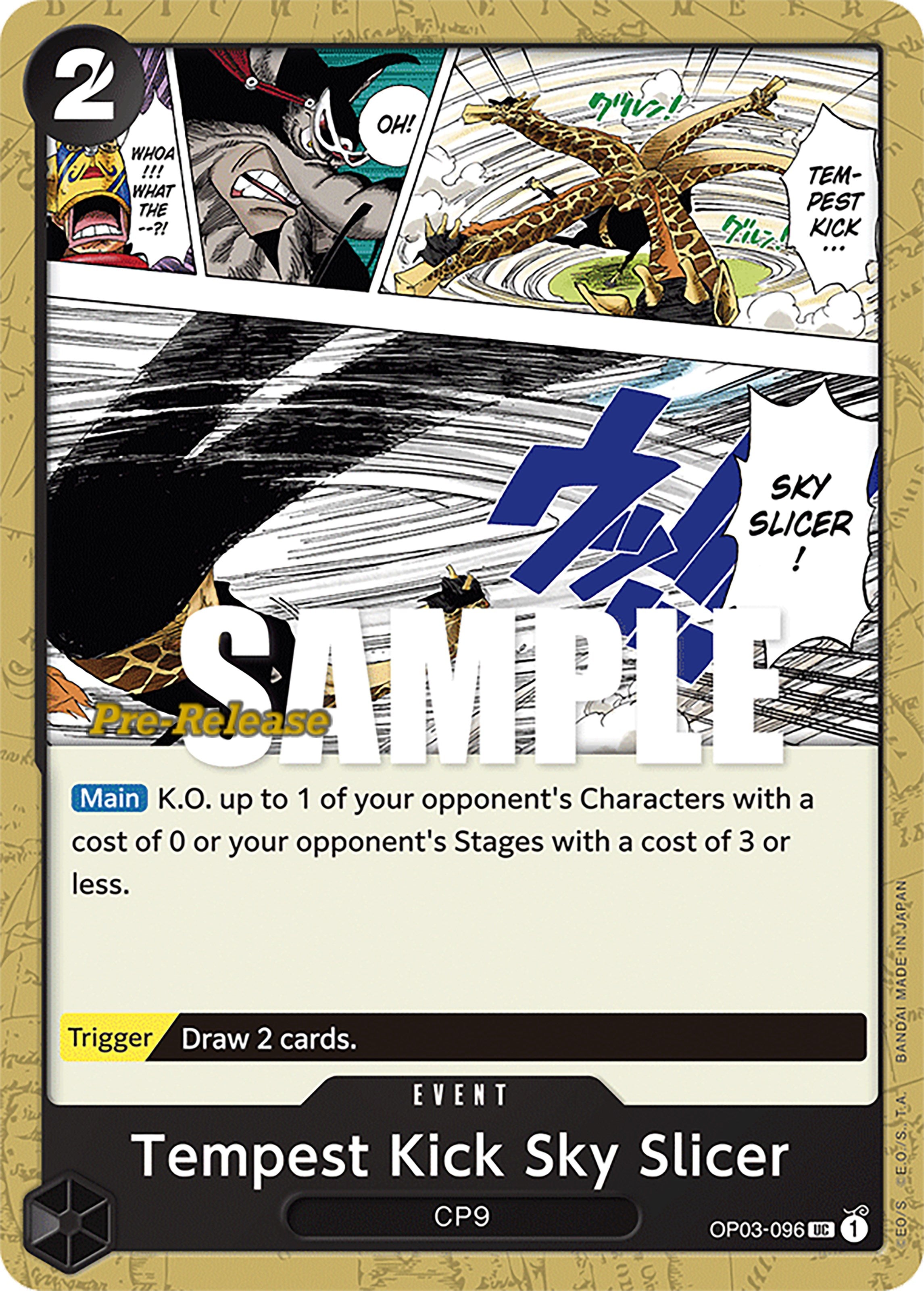 Tempest Kick Sky Slicer (OP03-096) - [Pillars of Strength Pre-Release Cards] - Trinity Hobby
