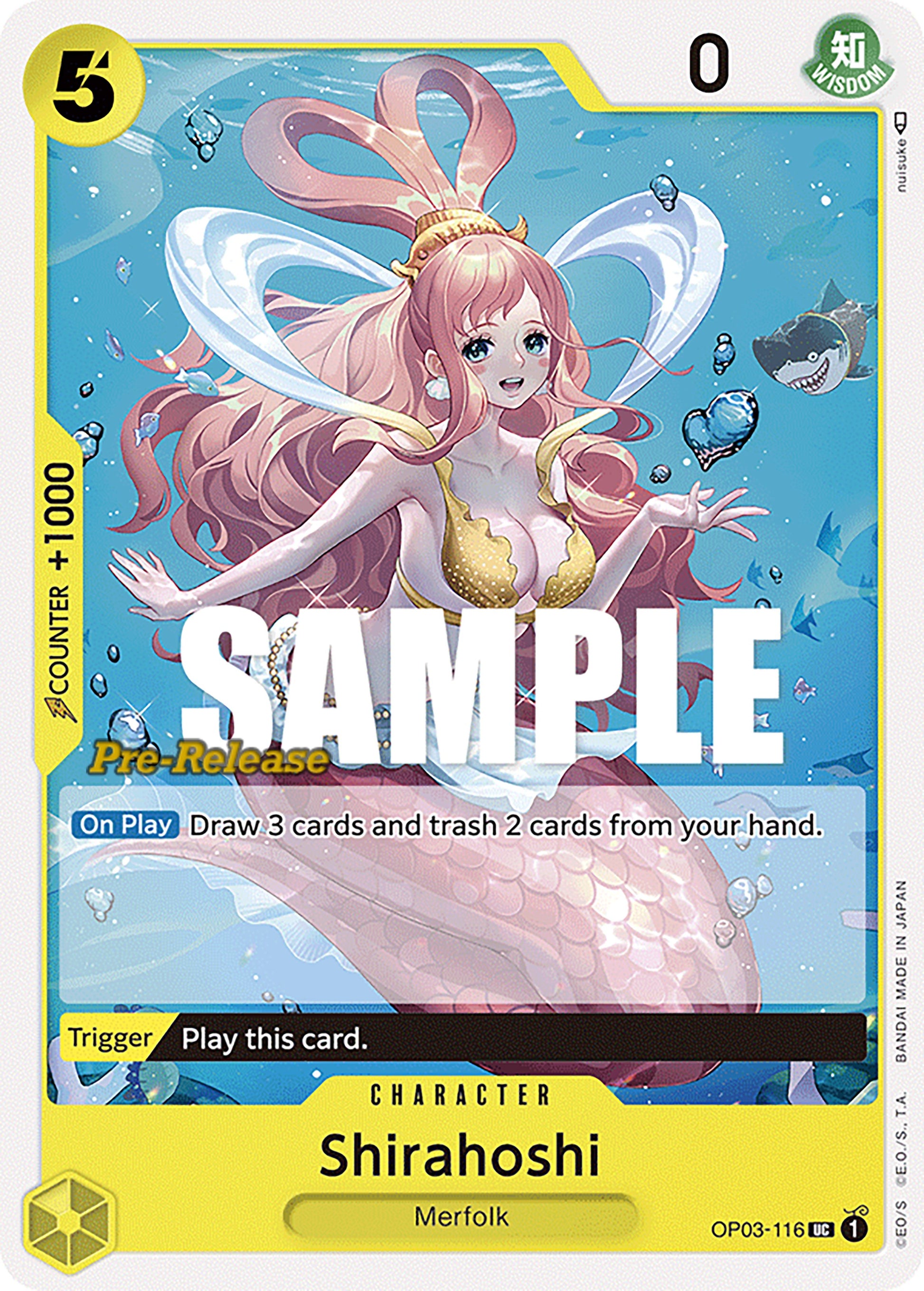 Shirahoshi (OP03-116) - [Pillars of Strength Pre-Release Cards] - Trinity Hobby