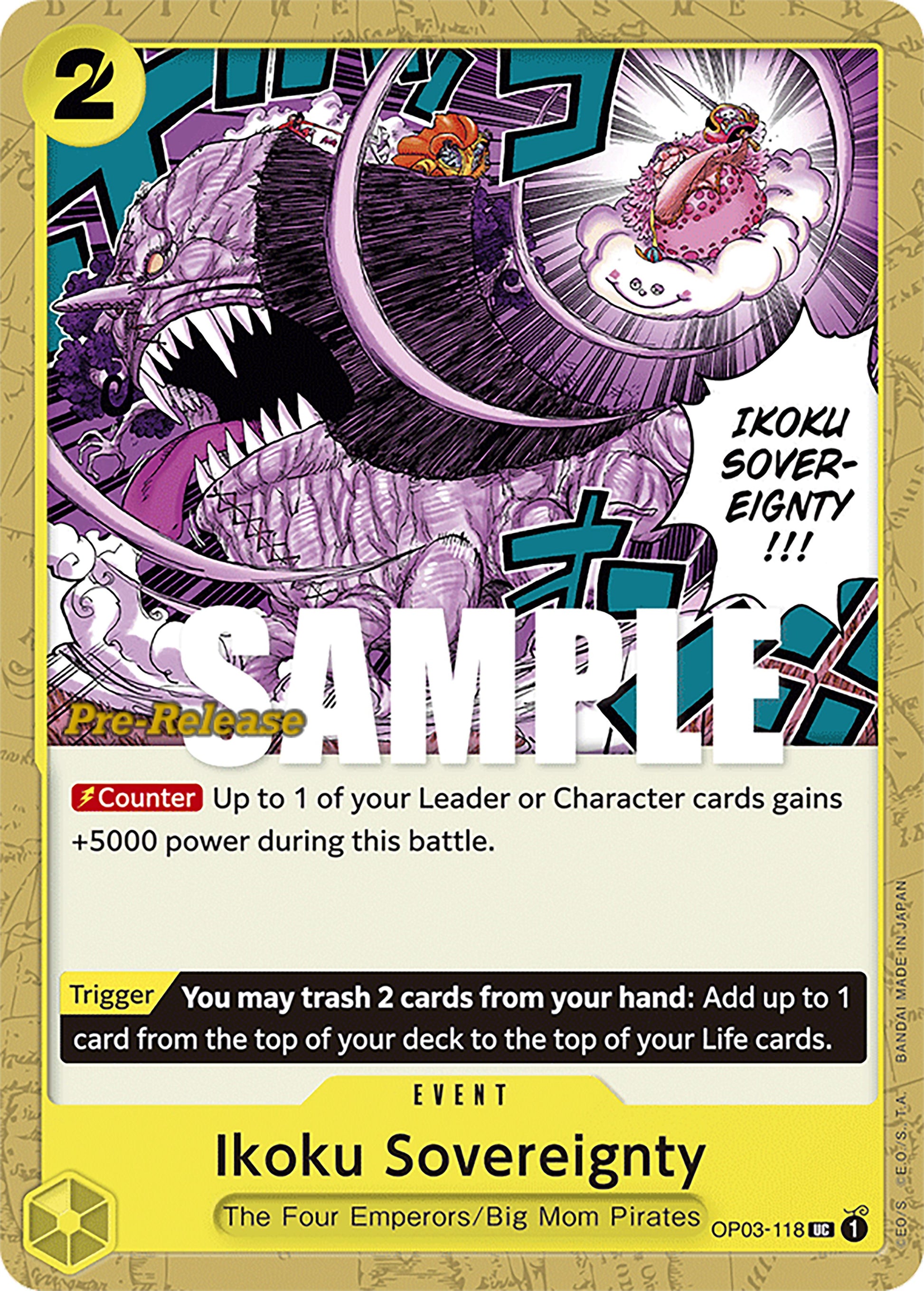 Ikoku Sovereignty (OP03-118) - [Pillars of Strength Pre-Release Cards] - Trinity Hobby