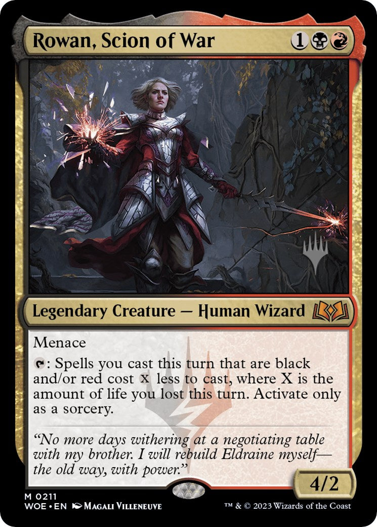 Rowan, Scion of War (Promo Pack) [Wilds of Eldraine Promos] - Trinity Hobby