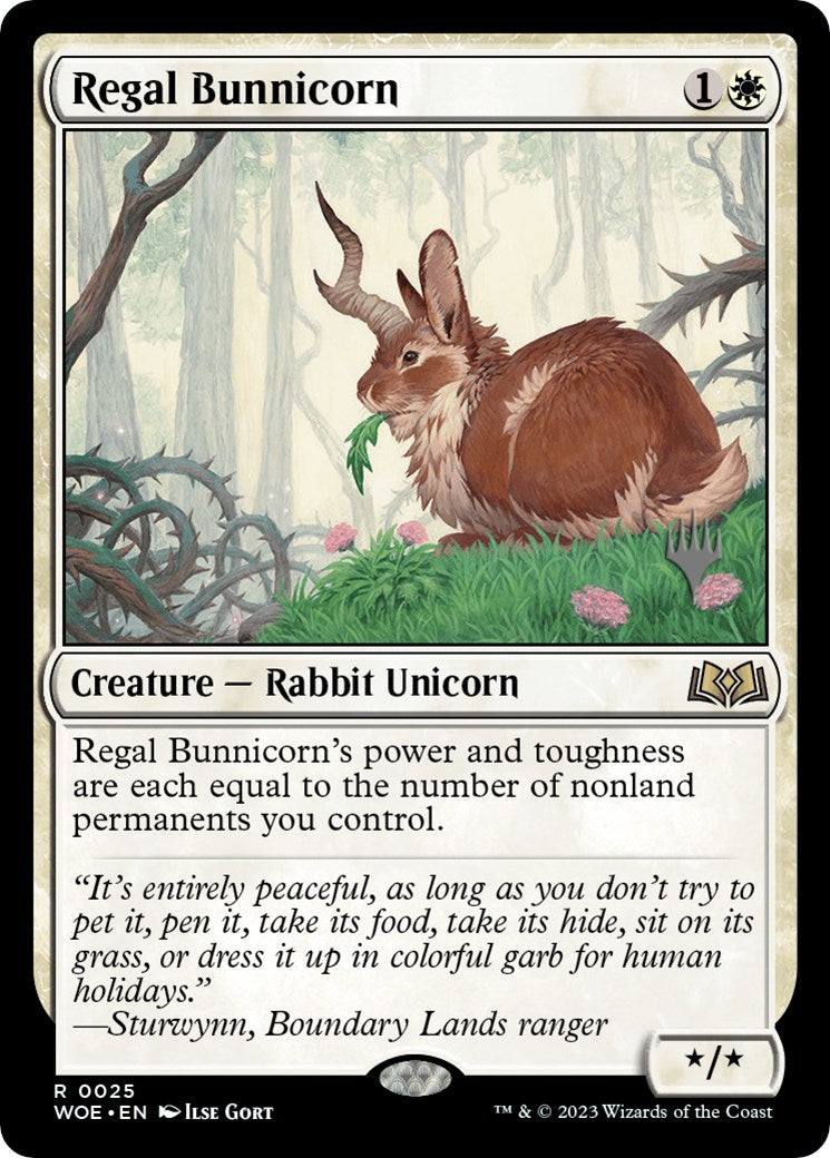 Regal Bunnicorn (Promo Pack) [Wilds of Eldraine Promos] - Trinity Hobby