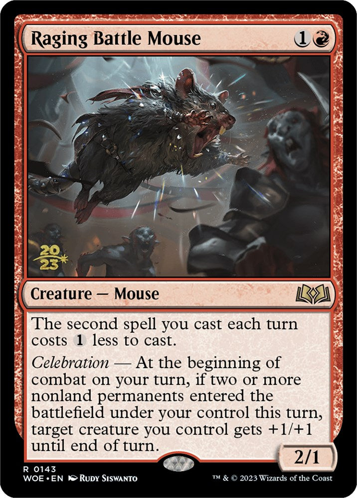 Raging Battle Mouse [Wilds of Eldraine Prerelease Promos] - Trinity Hobby