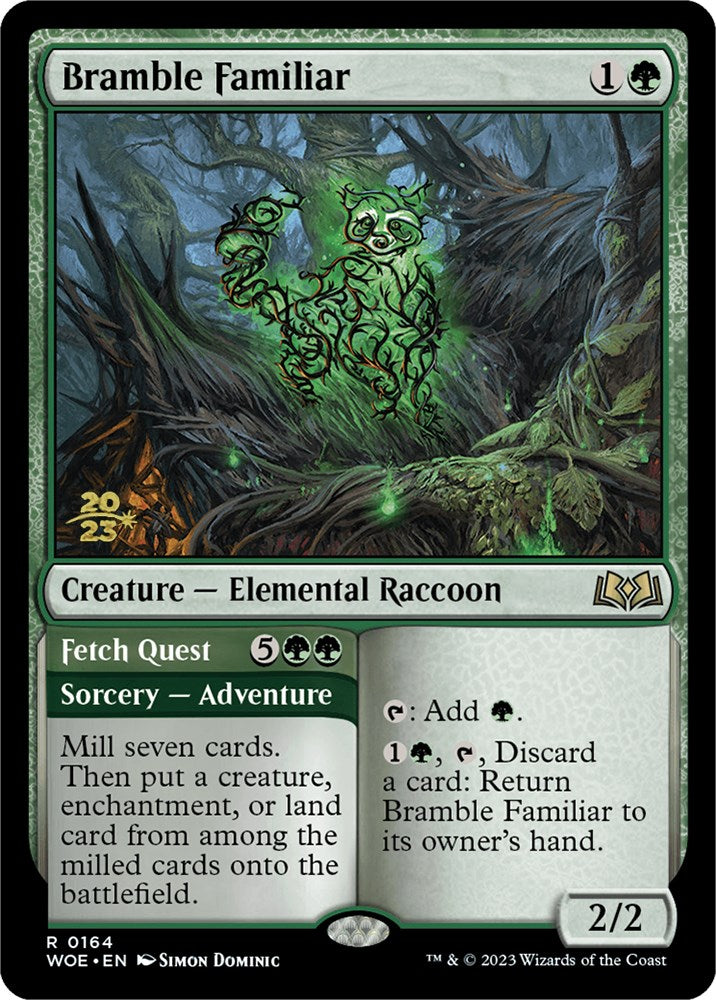 Bramble Familiar // Fetch Quest [Wilds of Eldraine Prerelease Promos] - Trinity Hobby