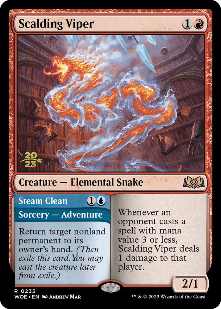 Scalding Viper [Wilds of Eldraine Prerelease Promos] - Trinity Hobby