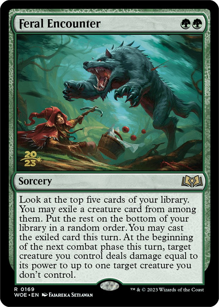 Feral Encounter [Wilds of Eldraine Prerelease Promos] - Trinity Hobby