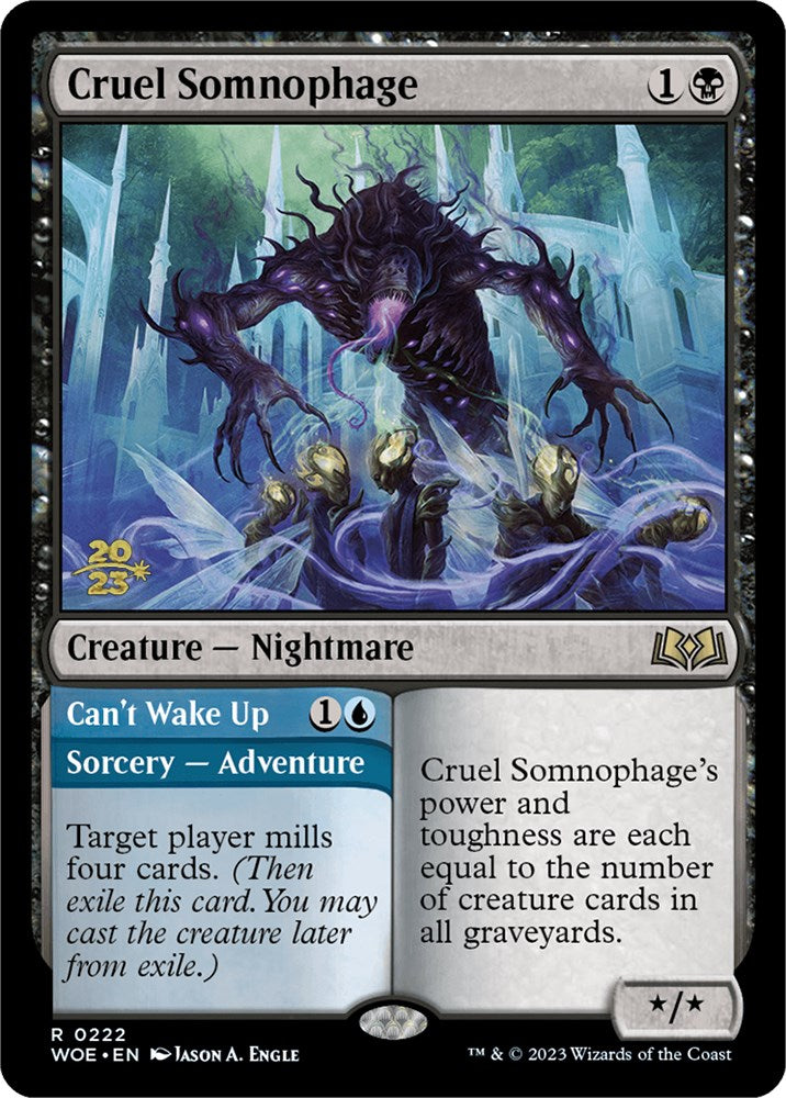 Cruel Somnophage // Can't Wake Up [Wilds of Eldraine Prerelease Promos] - Trinity Hobby