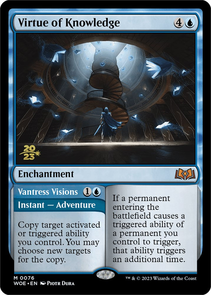 Virtue of Knowledge // Vantress Visions [Wilds of Eldraine Prerelease Promos] - Trinity Hobby
