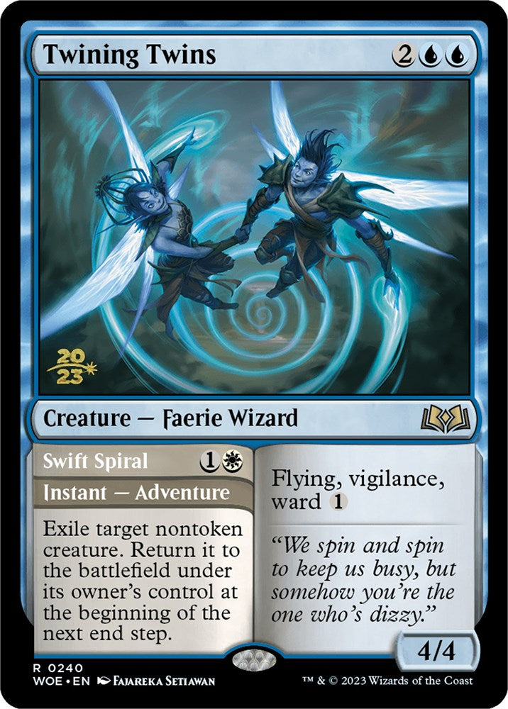 Twining Twins // Swift Spiral [Wilds of Eldraine Prerelease Promos] - Trinity Hobby
