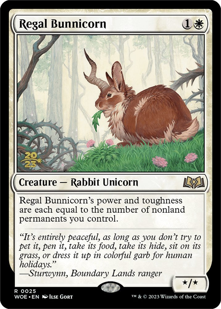 Regal Bunnicorn [Wilds of Eldraine Prerelease Promos] - Trinity Hobby