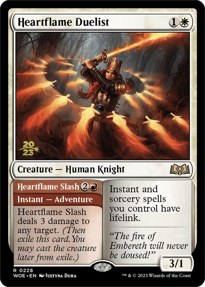 Heartflame Duelist // Heartflame Slash [Wilds of Eldraine Prerelease Promos] - Trinity Hobby