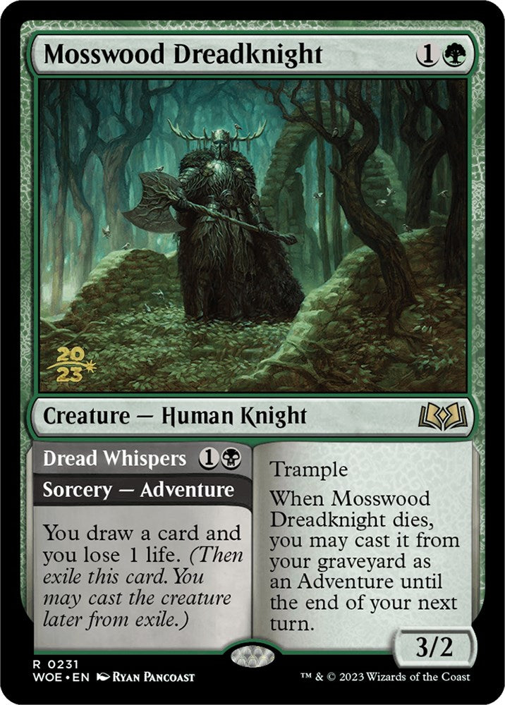 Mosswood Dreadknight // Dread Whispers [Wilds of Eldraine Prerelease Promos] - Trinity Hobby