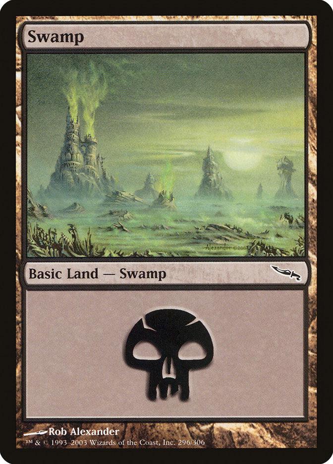 Swamp (296) [Mirrodin] - Trinity Hobby