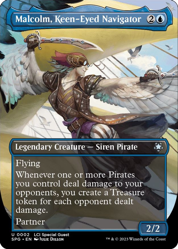 Malcolm, Keen-Eyed Navigator (Borderless) [The Lost Caverns of Ixalan Special Guests] - Trinity Hobby