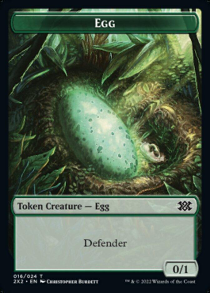 Egg // Treasure Double-Sided Token [Double Masters 2022 Tokens] - Trinity Hobby