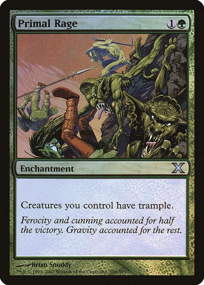 Primal Rage (Premium Foil) [Tenth Edition] - Trinity Hobby