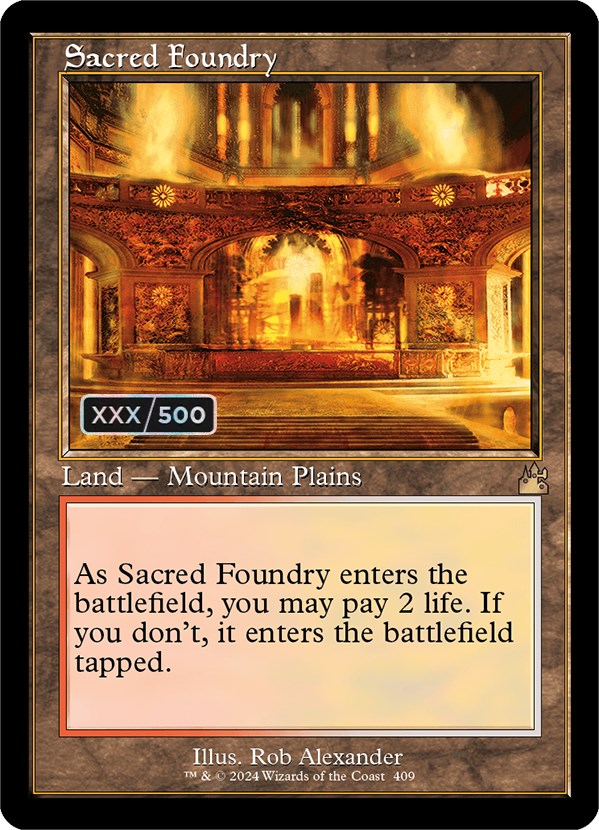 Sacred Foundry (Retro) (Serialized) [Ravnica Remastered] - Trinity Hobby