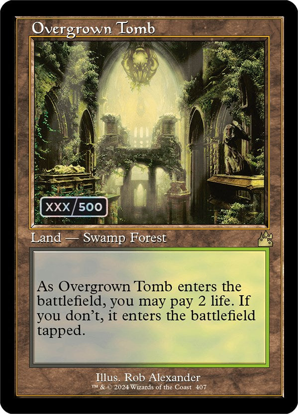 Overgrown Tomb (Retro) (Serialized) [Ravnica Remastered] - Trinity Hobby
