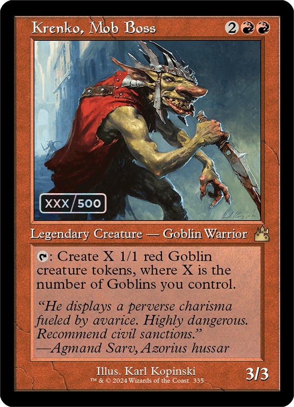 Krenko, Mob Boss (Retro) (Serialized) [Ravnica Remastered] - Trinity Hobby