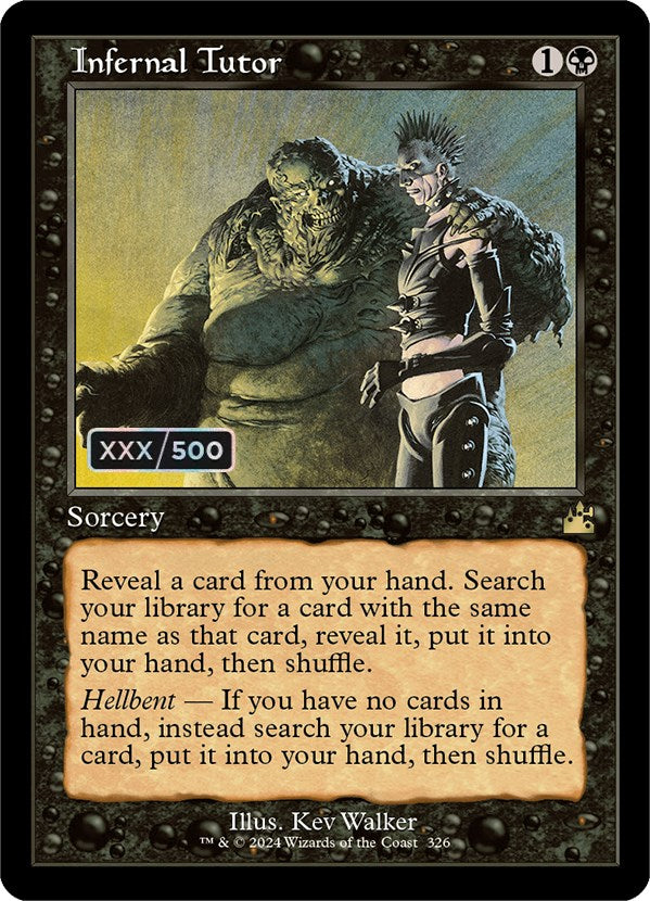 Infernal Tutor (Retro) (Serialized) [Ravnica Remastered] - Trinity Hobby