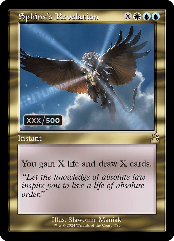 Sphinx's Revelation (Retro) (Serialized) [Ravnica Remastered] - Trinity Hobby