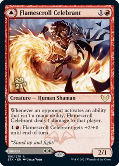 Flamescroll Celebrant // Revel in Silence [Strixhaven: School of Mages Prerelease Promos] - Trinity Hobby