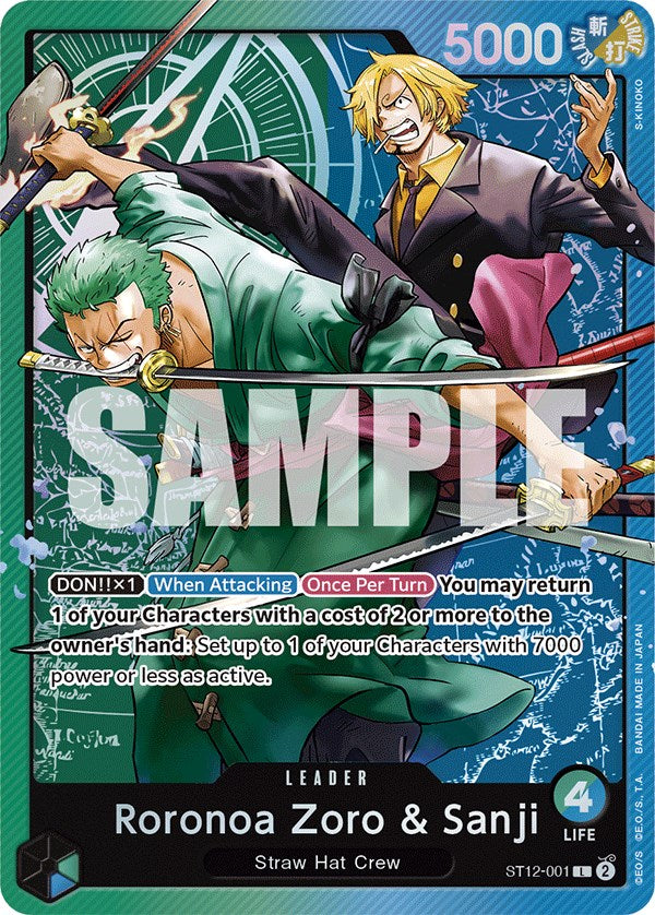 Roronoa Zoro & Sanji (ST12-001) - [Starter Deck 12: Zoro and Sanji] Foil - Trinity Hobby