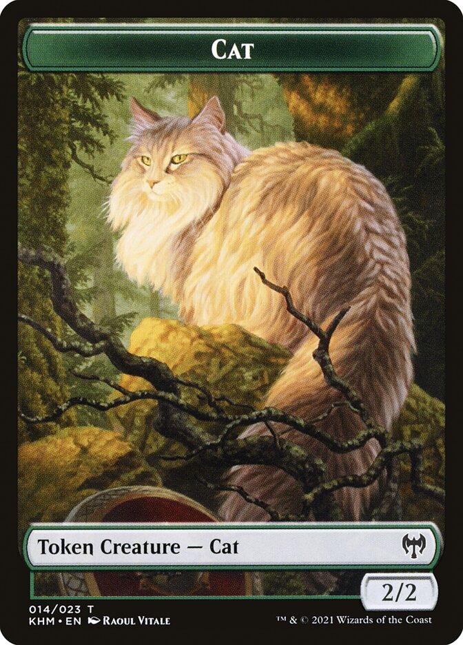 Dwarf Berserker // Cat Double-Sided Token [Kaldheim Tokens] - Trinity Hobby