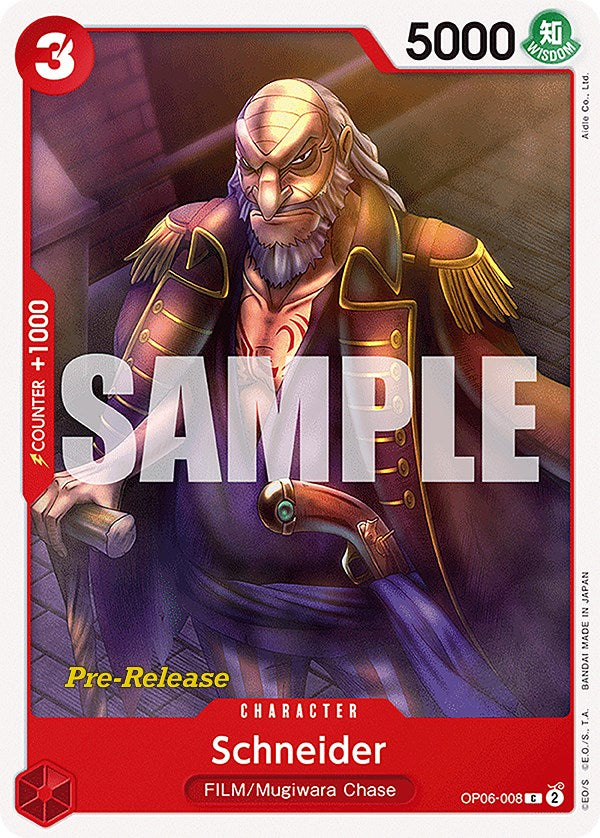 Schneider (OP06-008) - [Wings of the Captain Pre-Release Cards] - Trinity Hobby