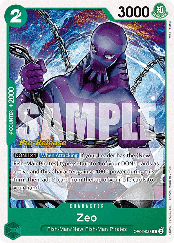 Zeo (OP06-028) - [Wings of the Captain Pre-Release Cards] - Trinity Hobby