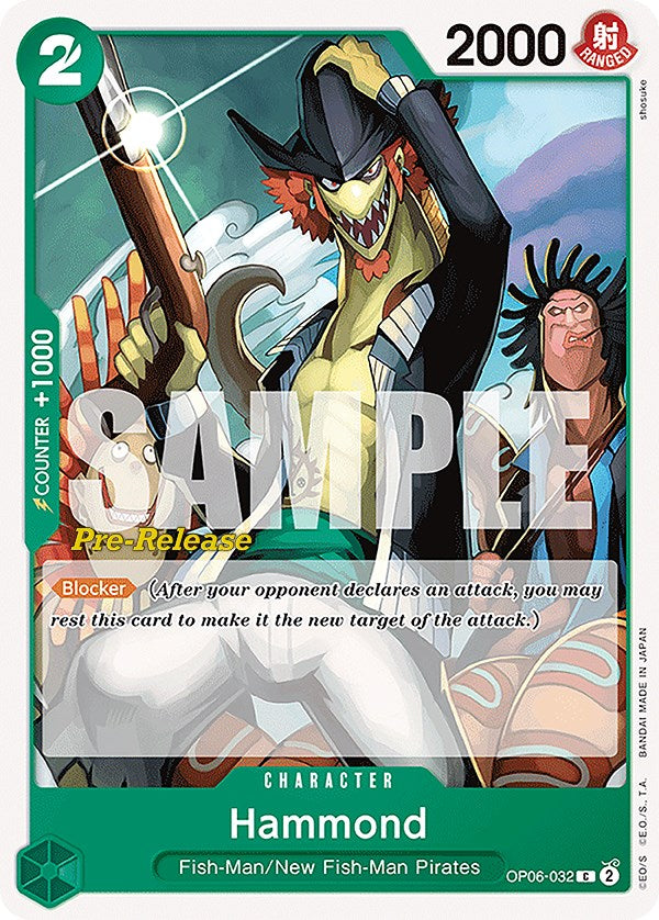 Hammond (OP06-032) - [Wings of the Captain Pre-Release Cards] - Trinity Hobby